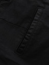 Ombre Clothing Pánske klasické chino šortky s ohrnutým lemom - čierne