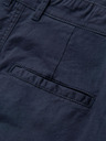 Ombre Clothing Pánske klasické chino šortky s ohrnutým lemom - tmavo modré