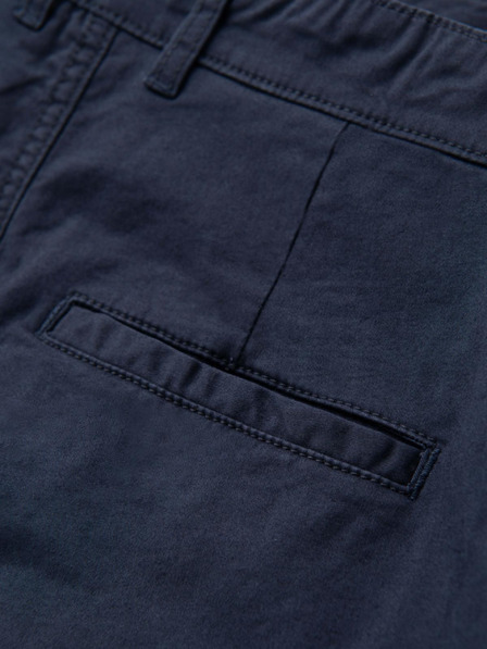 Ombre Clothing Pánske klasické chino šortky s ohrnutým lemom - tmavo modré