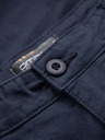 Ombre Clothing Pánske klasické chino šortky s ohrnutým lemom - tmavo modré