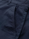 Ombre Clothing Pánske klasické chino šortky s ohrnutým lemom - tmavo modré