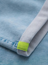 Ombre Clothing Pánske krátke džínsové šortky s ozdobným prešívaním - svetlomodré