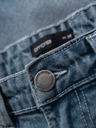 Ombre Clothing Pánske džínsové šortky s ohrnutým lemom - svetlomodré