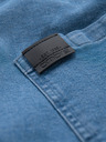 Ombre Clothing Pánske džínsové šortky s ohrnutým lemom - svetlomodré
