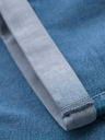Ombre Clothing Pánske džínsové šortky s ohrnutým lemom - svetlomodré