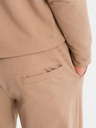 Ombre Clothing Pánska mikina s kapucňou + tepláky - hnedá