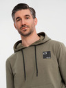 Ombre Clothing Pánska mikina s kapucňou + tepláky - olivová