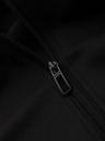 Ombre Clothing Pánska mikina na zips s kapucňou a lemovaním - čierna