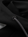 Ombre Clothing Pánska mikina na zips s kapucňou a lemovaním - čierna