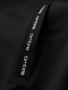 Ombre Clothing Pánska mikina na zips s kapucňou a lemovaním - čierna
