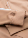 Ombre Clothing Pánska rozopínacia mikina s kapucňou a lemovaním - béžová