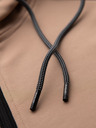 Ombre Clothing Pánska rozopínacia mikina s kapucňou a lemovaním - béžová