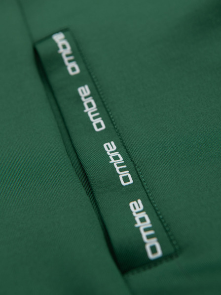 Ombre Clothing Pánska rozopínacia mikina s kapucňou a lemovaním - tmavo zelená