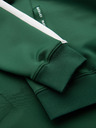 Ombre Clothing Pánska rozopínacia mikina s kapucňou a lemovaním - tmavo zelená