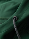 Ombre Clothing Pánska rozopínacia mikina s kapucňou a lemovaním - tmavo zelená