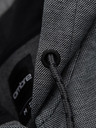 Ombre Clothing Pánska mäkko štruktúrovaná mikina s kapucňou - čierna