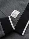 Ombre Clothing Pánska mäkko štruktúrovaná mikina s kapucňou - čierna