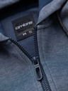 Ombre Clothing Pánska mäkko štruktúrovaná mikina s kapucňou - tmavo modrá