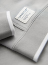 Ombre Clothing Pánska mäkko štruktúrovaná mikina s kapucňou - sivá