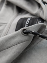 Ombre Clothing Pánska mäkko štruktúrovaná mikina s kapucňou - sivá