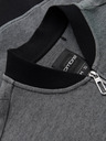 Ombre Clothing Pánska pletená bunda bomber - čierna