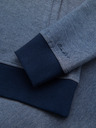 Ombre Clothing Pánska pletená bunda bomber - tmavo modrá
