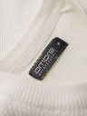 Ombre Clothing Pánske pletené tričko s jemnou textúrou - biele