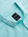 Ombre Clothing Bavlnená polokošeľa z piké úpletu - modrá