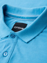 Ombre Clothing Bavlnená polokošeľa z piké úpletu - svetlomodrá