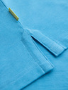 Ombre Clothing Bavlnená polokošeľa z piké úpletu - svetlomodrá