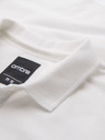 Ombre Clothing Bavlnená polokošeľa z piké úpletu - krémová