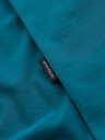 Ombre Clothing Pánske bavlnené tričko s potlačou vrecka - tyrkysové