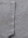 Ombre Clothing Bavlnené tričko s potlačou na hrudi a chrbte - sivé