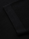 Ombre Clothing Pánske pletené tričko s gombíkmi pri výstrihu - čierne