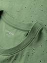 Ombre Clothing Pánske bavlnené tričko s potlačou a okrúhlym výstrihom - zelené
