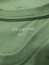 Ombre Clothing Pánske bavlnené tričko s potlačou a okrúhlym výstrihom - zelené