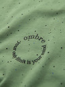 Ombre Clothing Pánske bavlnené tričko s potlačou a okrúhlym výstrihom - zelené