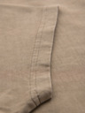 Ombre Clothing Bavlnené tričko s potlačou na hrudi a chrbte - tmavo béžové