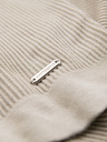 Ombre Clothing Pánske pletené tričko s gombíkmi pri výstrihu - svetlo sivé