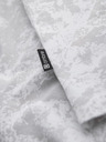 Ombre Clothing Pánske vzorované bavlnené tričko s krátkym rukávom - biele