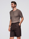 Ombre Clothing Pánske pletené tričko s gombíkmi pri výstrihu - sivé