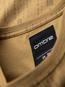 Ombre Clothing Bavlnené tričko s potlačou a okrúhlym výstrihom - tmavo olivovo zelené