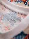 Ombre Clothing Pánske bavlnené tričko s kvetinovým vzorom a celooplošnou potlačou - biele
