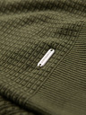 Ombre Clothing Pánske štruktúrované pletené tričko - olivové