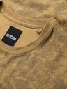 Ombre Clothing Pánske vzorované bavlnené tričko s krátkym rukávom - olivové