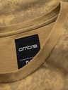 Ombre Clothing Pánske vzorované bavlnené tričko s krátkym rukávom - olivové
