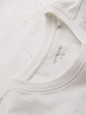 Ombre Clothing Pánske tričko s potlačou a okrúhlym výstrihom - biele
