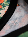 Ombre Clothing Pánske bavlnené tričko s kvetinovým vzorom - čierne