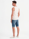Ombre Clothing Pánske bavlnené basic tričko - biele