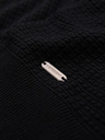 Ombre Clothing Pánske štruktúrované pletené tričko - čierne